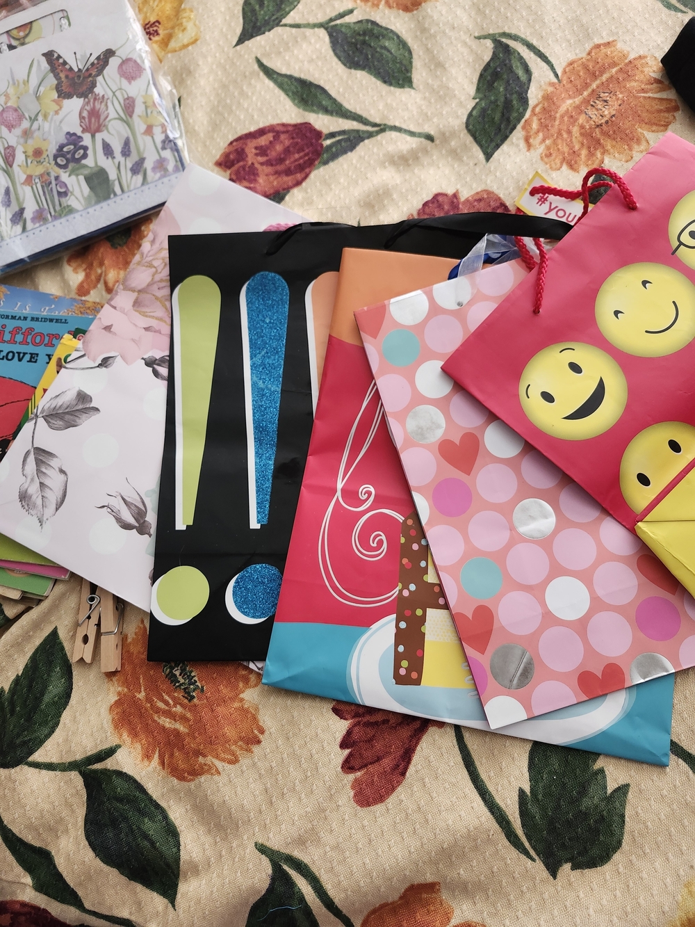 Assorted Pink and Multicolor Party Gift Bags - Pack of Decorative Gift Bags